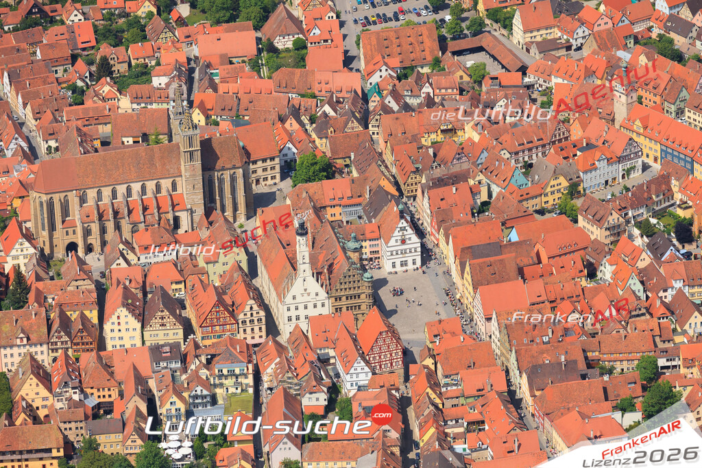 Luftbild von  Rothenburg-tauber - Luftaufnahme wurde 2015 von https://frankenair.de mittels Flugzeug (keine Drohne) erstellt - die Geschenkidee