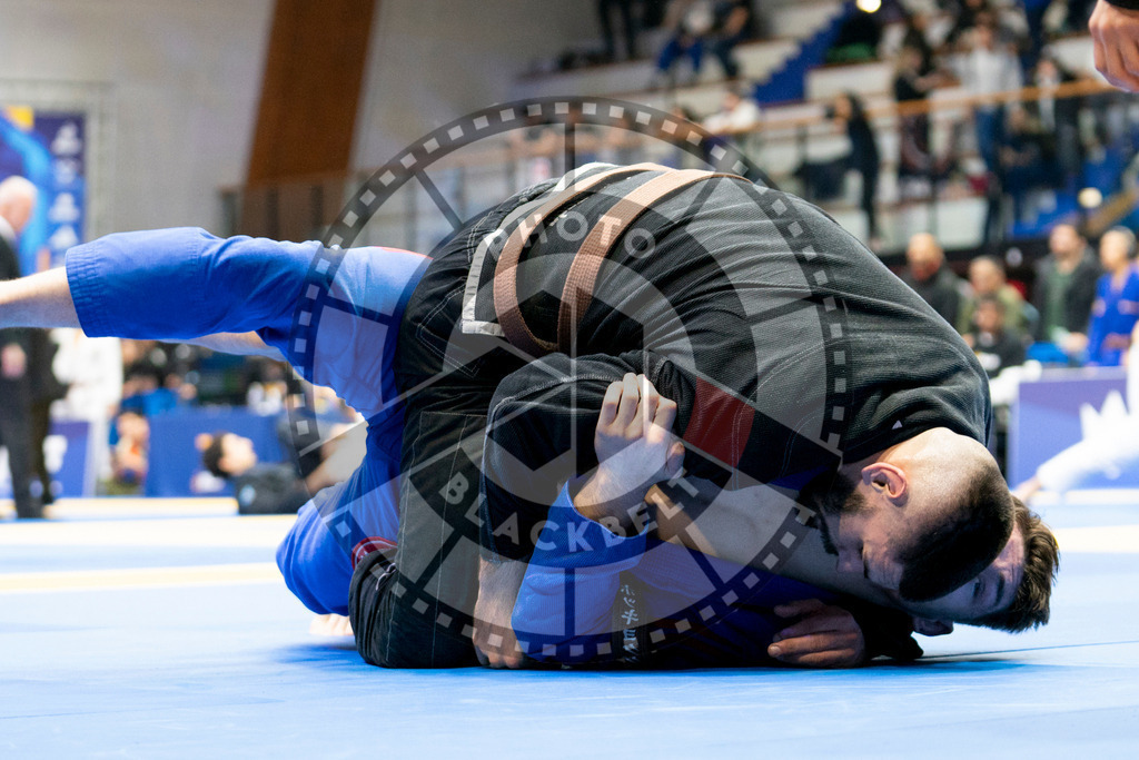20240124PBB00415 | Fighters compete during the second day of the IBJJF European Championship in Paris, France, on January 24, 2024.