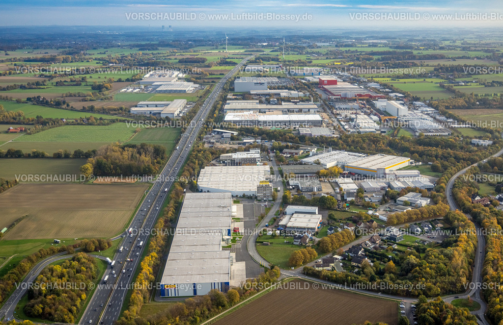 Boenen221012332Nordboegge | PharmLog Bönen, Luftbild, Baustelle im Gewerbegebiet InlogParc an der Edisonstraße, Westerbönen, Bönen, Ruhrgebiet, Nordrhein-Westfalen, Deutschland