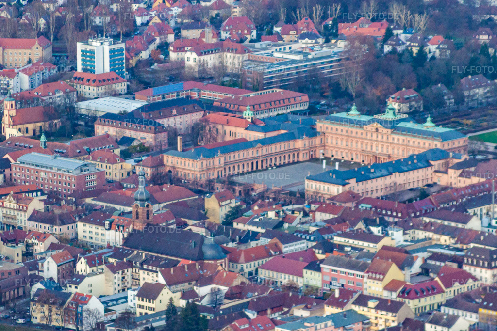 Luftbild: Schloss von Südosten in Rastatt im Bundesland Baden-Württemberg in Deutschland. Foto: IMG_22890.jpg vom 21.11.2009 durch Werner Riehm/FLY-FOTO.de