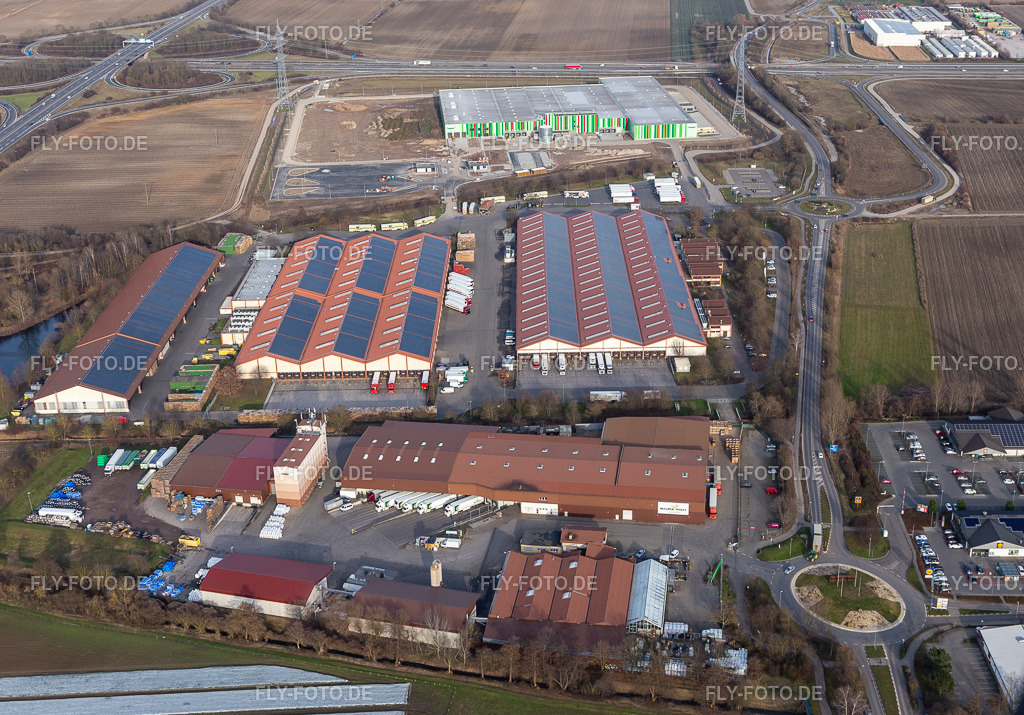 Pfalzmarkt für Obst und Gemüse www.pfalzmarkt.de | Luftbild: Pfalzmarkt für Obst und Gemüse www.pfalzmarkt.de im Ortsteil Dannstadt in Dannstadt-Schauernheim im Bundesland Rheinland-Pfalz in Deutschland. Foto: IMG_130407.jpg vom 12.02.2022 durch ©2025 Werner Riehm fly-foto.de/copyright - Realisiert mit Pictrs.com