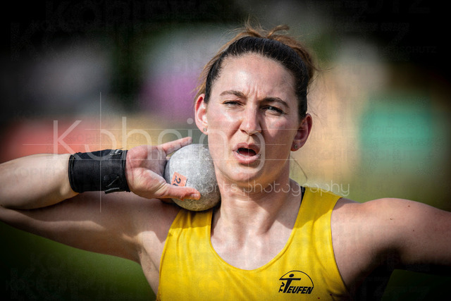 61. Internationales Pfingstsportfest; Rehlingen-Siersburg, 24.05.2026 | REHLINGEN , GERMANY - MAY 24: Shot putter Miryam Mazenauer (SUI/Schweiz) during the 61. Internationales Pfingstsportfest on 24.05.2026 at the  Bungertstadion in Rehlingen-Siersburg (Saarland / Deutschland).