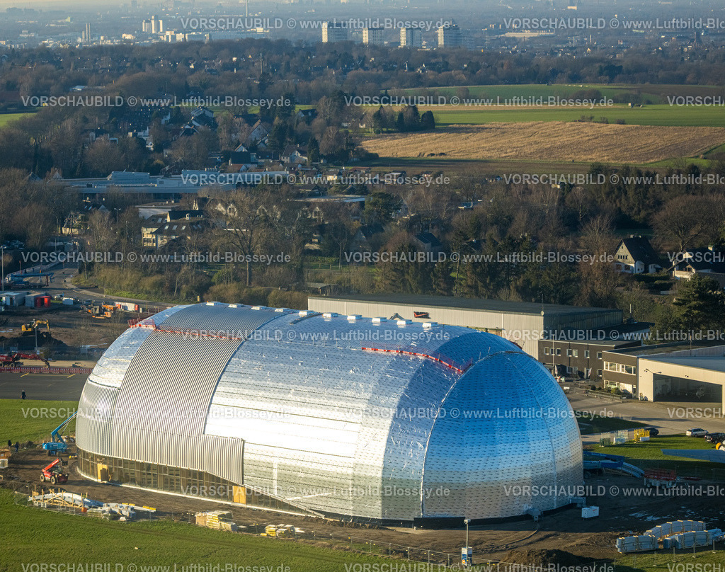 Muelheim230201563 | Luftbild, Flughafen Essen/Mülheim, Zeppelinhalle, Luftschiffhalle, Holthausen - Südost, Mülheim an der Ruhr, Ruhrgebiet, Nordrhein-Westfalen, Deutschland