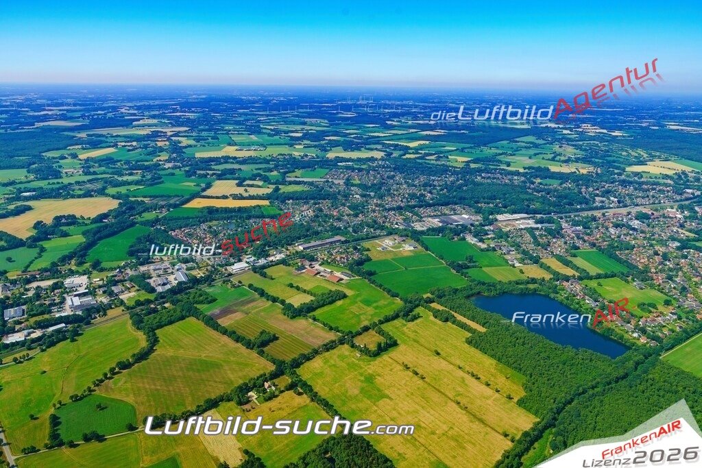 aktuelles Luftbild von  Langenberg - Luftaufnahme wurde 2018 von https://frankenair.de mittels Flugzeug (keine Drohne) erstellt.