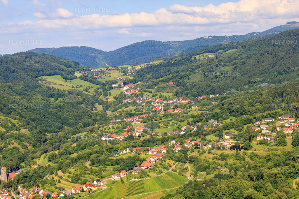 Luftbild: Schwarzwaldstr im Ortsteil Neusatz in Bühl im Bundesland Baden-Württemberg in Deutschland. Foto: IMG_31461.jpg vom 09.08.2010 durch Werner Riehm/FLY-FOTO.de