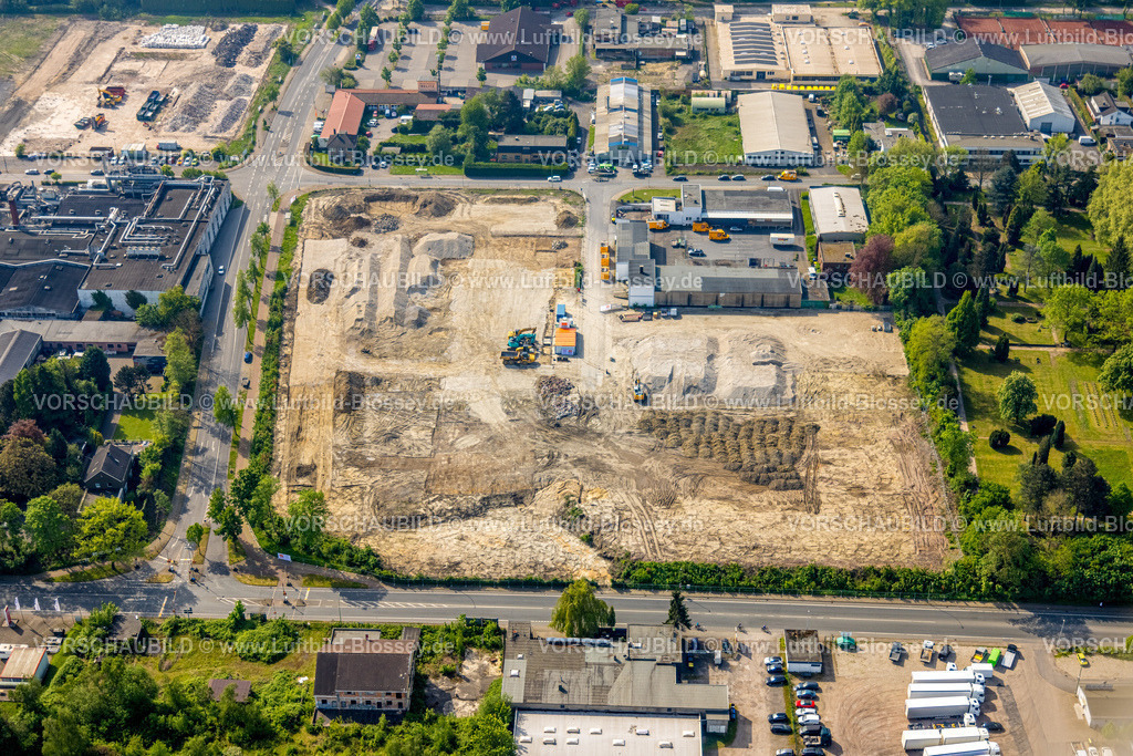Herne240500058 | Luftbild, Baustelle im Gewerbegebiet Am Trimbuschhof, Sodingen, Herne, Ruhrgebiet, Nordrhein-Westfalen, Deutschland