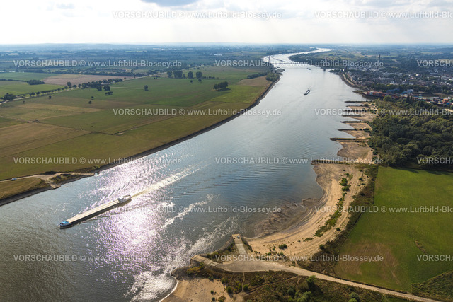 Emmerich220805273Rheinniedrigwasser | Luftbild, Niedrigwasser des Rheins bei Emmerich,  Emmerich, Emmerich am Rhein, Niederrhein, Nordrhein-Westfalen, Deutschland