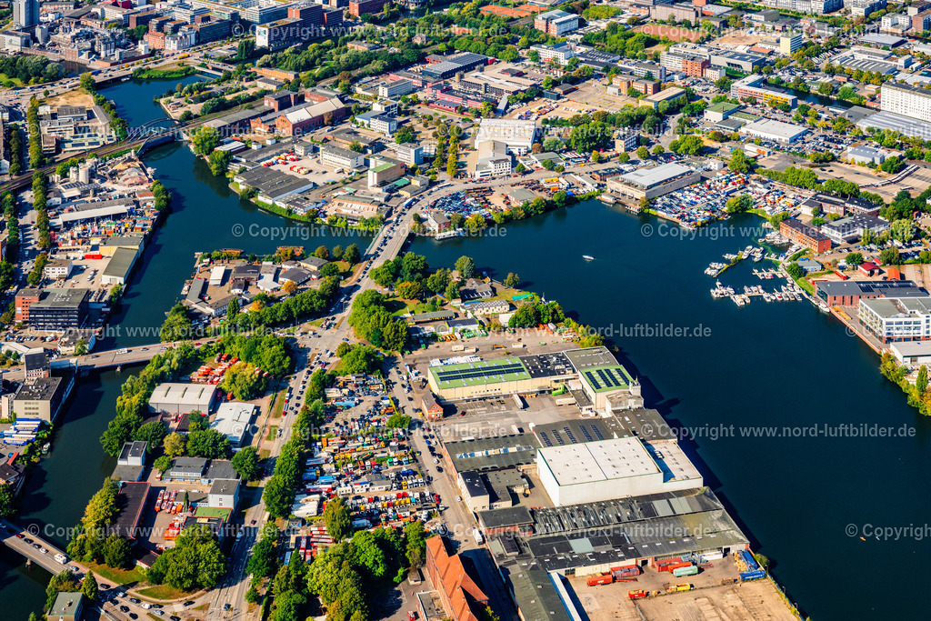 Hamburg_Rothenburgsort_ELS_7947200925 | HAMBURG 20.09.2025 Industrie- und Gewerbegebiet " Großmannstraße " an der Straße Bullenhuser Damm in Hamburg, Deutschland. // Industrial and commercial area " Grossmannstrasse " on street Bullenhuser Damm in Hamburg, Germany. Foto: Martin Elsen