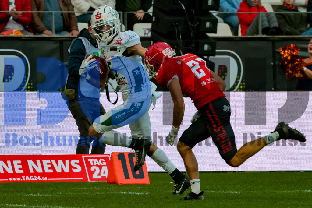  14.10.2023 - 
 | Sebastian Sendlak / Bochumer Nachrichtendienst (BOND) - GFL-Bowl 2023: Schwaebisch Hall Unicorns vs. Potsdam Royals - Realisiert mit Pictrs.com