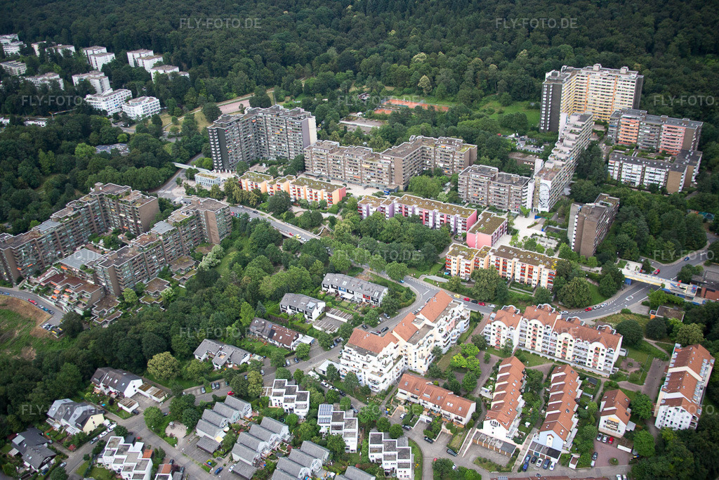 Luftbild: HD-Emmertsgrund im Ortsteil Emmertsgrund in Heidelberg im Bundesland Baden-Württemberg in Deutschland. Foto: IMG_090866.jpg vom 04.07.2016 durch Werner Riehm/FLY-FOTO.de