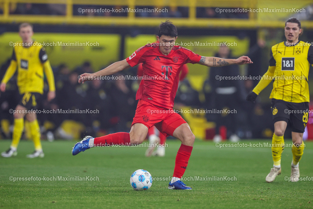 BVB30112401028 | 30.11.2024, Borussia Dortmund - FC Bayern München, 1. Fußball Bundesliga, 12. Spieltag, Signal Iduna Park, Saison 2024 2025: Min-jae Kim (Bayern #3) DFB regulations prohibit any use of photographs as image sequences and or quasi-video.