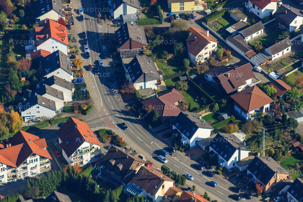 Luftbild: Habsburger Allee x Drachenfelsstraße in Hagenbach im Bundesland Rheinland-Pfalz in Deutschland. Foto: IMG_35325.jpg vom 31.10.2010 durch Werner Riehm/FLY-FOTO.de