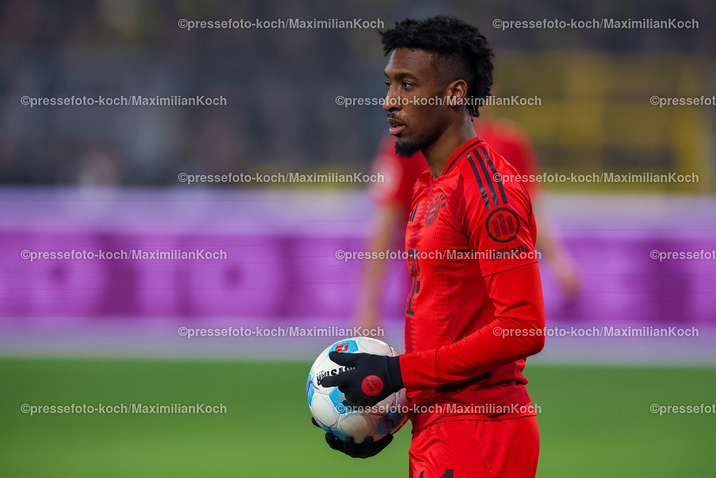 BVB30112402122 | 30.11.2024, Borussia Dortmund - FC Bayern München, 1. Fußball Bundesliga, 12. Spieltag, Signal Iduna Park, Saison 2024 2025: Kingsley Coman (Bayern #11)DFB regulations prohibit any use of photographs as image sequences and or quasi-video.