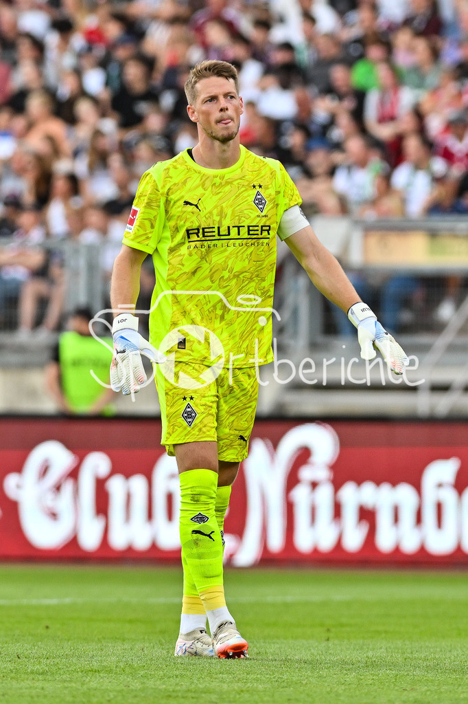 1. FC Nürnberg - Borussia Mönchengladbach | im Bild Jonas OMLIN (Borussia Moenchengladbach 1) / Einzelfoto / Freisteller / Testspiel: 1. FC Nuernberg - Borussia Mönchengladbach, Max-Morlock Stadion am 26.07.2025 / DFL REGULATIONS PROHIBIT ANY USE OF PHOTOGRAPHS AS IMAGE SEQUENCES AND/OR QUASI-VIDEO