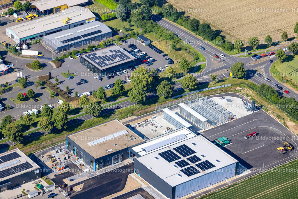 Luftbild Kempen-4925 | Luftbildfotografie Industrie- und Gewerbegebiet an der Straße An der Kornmühle in Kempen im Bundesland Nordrhein-Westfalen, Deutschland - Realisiert mit Pictrs.com