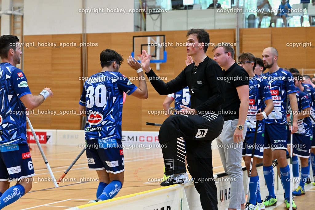 VSV Unihockey vs. Dunai Krokodilok 9.9.2023 | #94 Karl Dorfer, #30 Christoph Steiner
