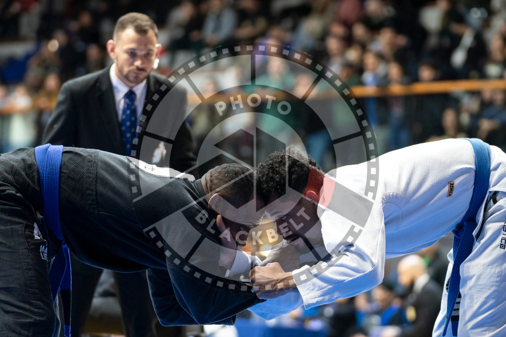 20240121PBB5264 | Fighters compete during the second day of the IBJJF European Championship in Paris, France, on January 21, 2024.