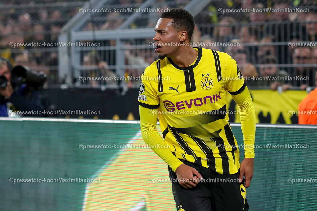 BVB01102402246 | 01.10.2024, Fußball, UEFA Champions League, Borussia Dortmund - Celtic Glasgow, 2. Spieltag, Signal Iduna Park, Saison 2024 2025: Torjubel nach dem 7:1 durch Felix Nmecha (BVB #8)