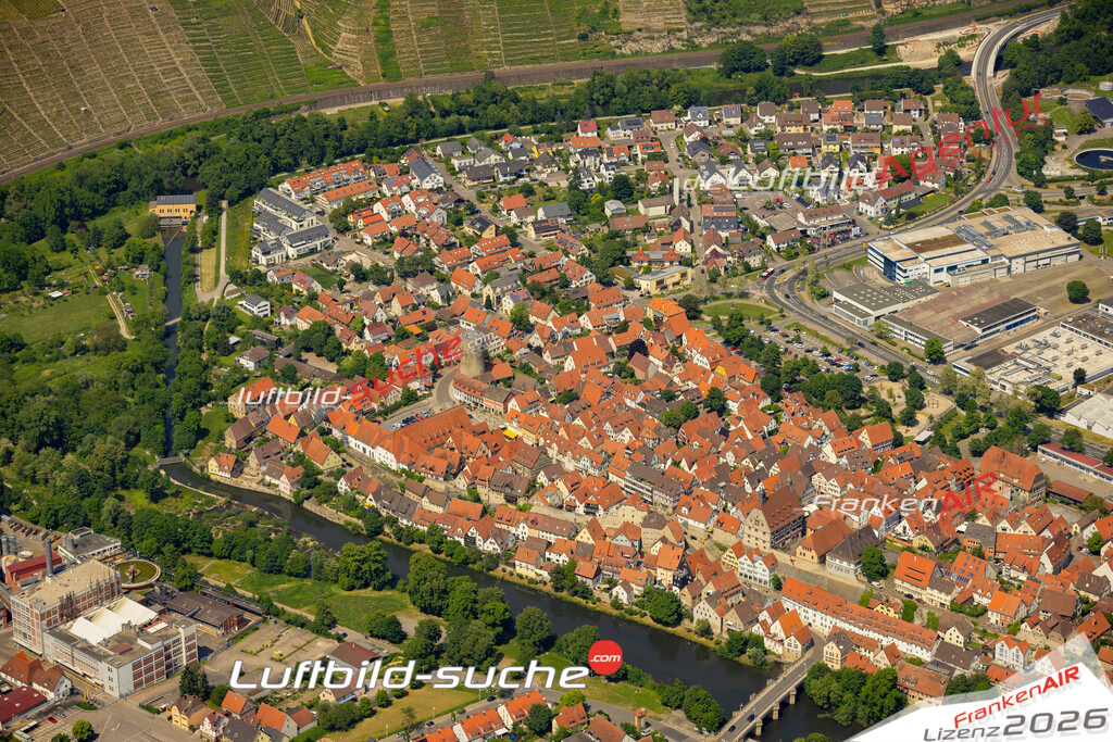 Das Luftbild zeigt  Besigheim - Die Luftaufnahme wurde 2023 vom UL-Flugzeug aus erstellt ( keine Drohne ) - Hochauflösende Luftaufnahme - Für grossformatige Ausdrucke geeignet. Die Geschenkidee !Mit Lizenz und Bildrechte bestellbar