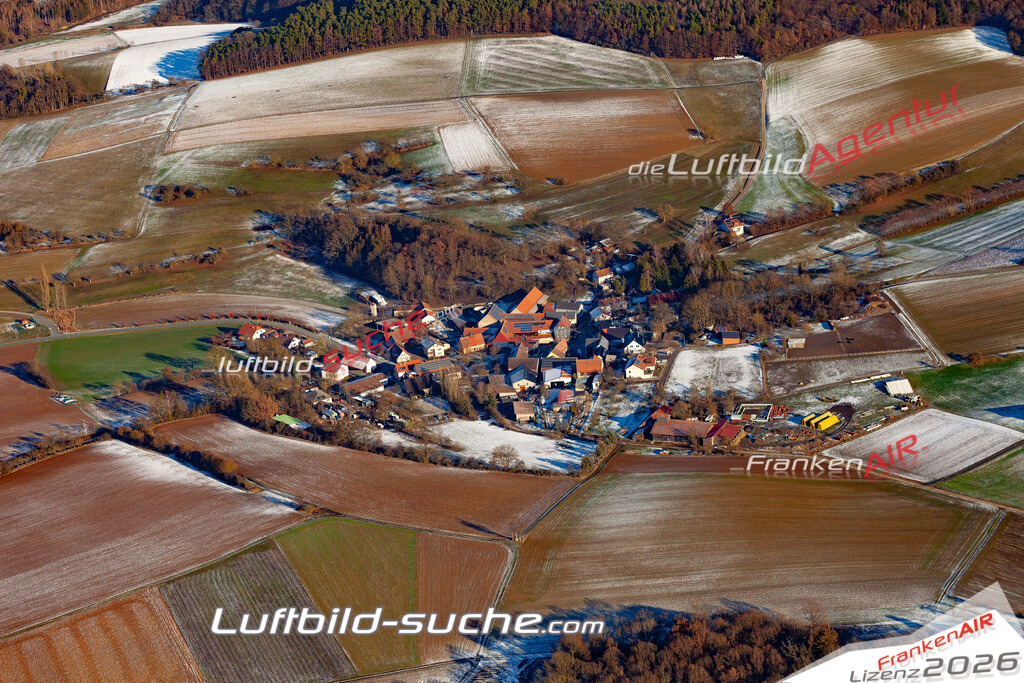 aktuelles Luftbild von Draisdorf  Ebensfeld - Luftaufnahme wurde 2019 von https://frankenair.de mittels Flugzeug (keine Drohne) erstellt.