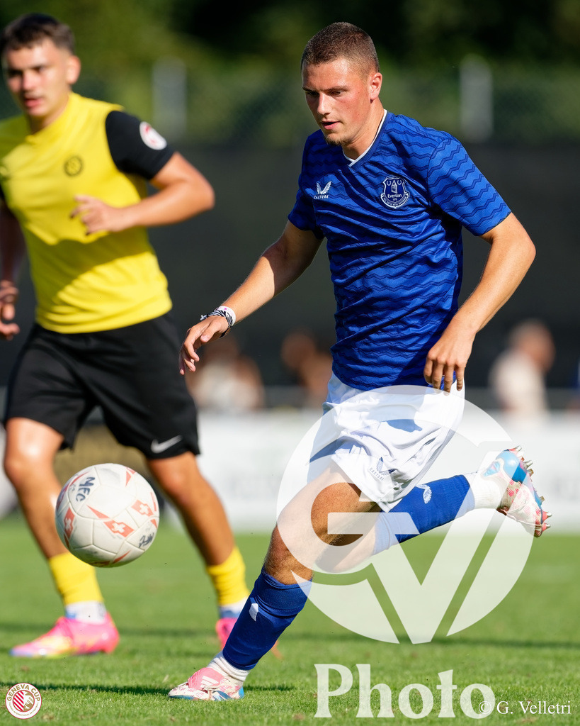 GenevaCup Group Phase - FC Meyrin v Everton FC | during the GenevaCup Group Phase match between FC Meyrin and Everton FC at Stade des Arberes in Meyrin, Switzerland