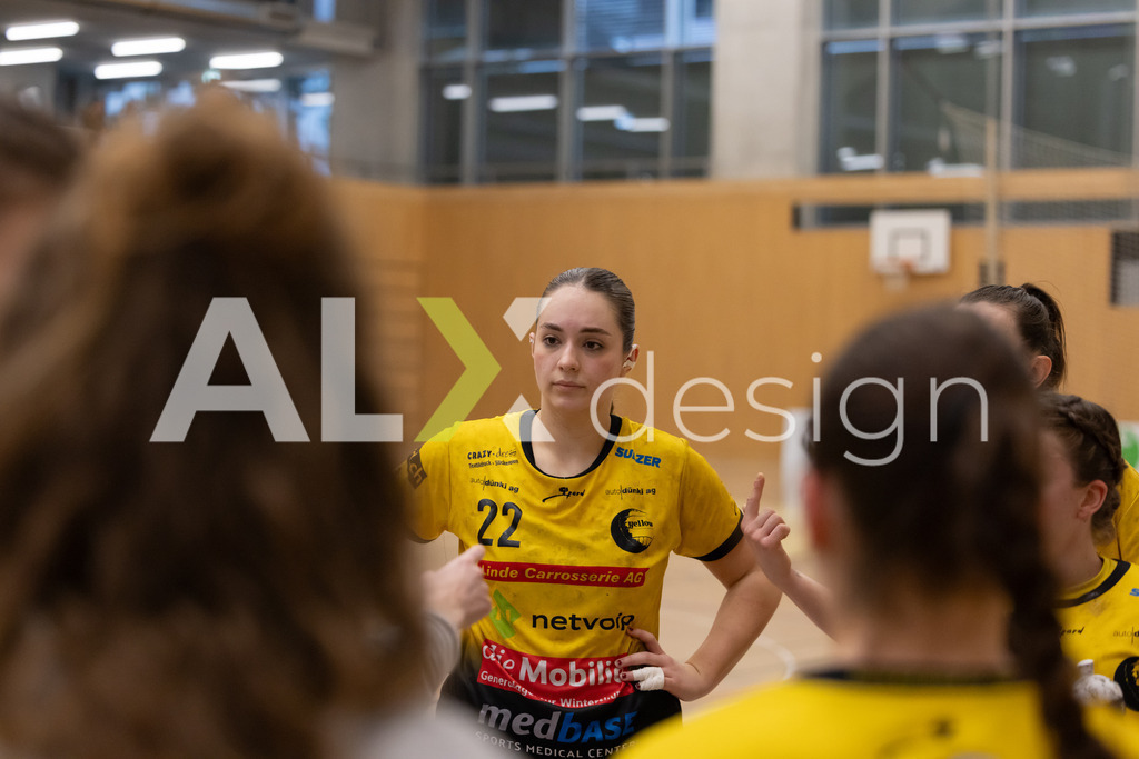Handball I Frauen I Saison 2025-2026 I Handball Swiss Premium League 1 | Women I Round 5 I  Yellow Winterthur - GC Amicitia Zürich I 15.03.2026 | 22 Dafina Mustafa (XK) (Yellow Winterthur) – Kreis - Realisiert mit Pictrs.com