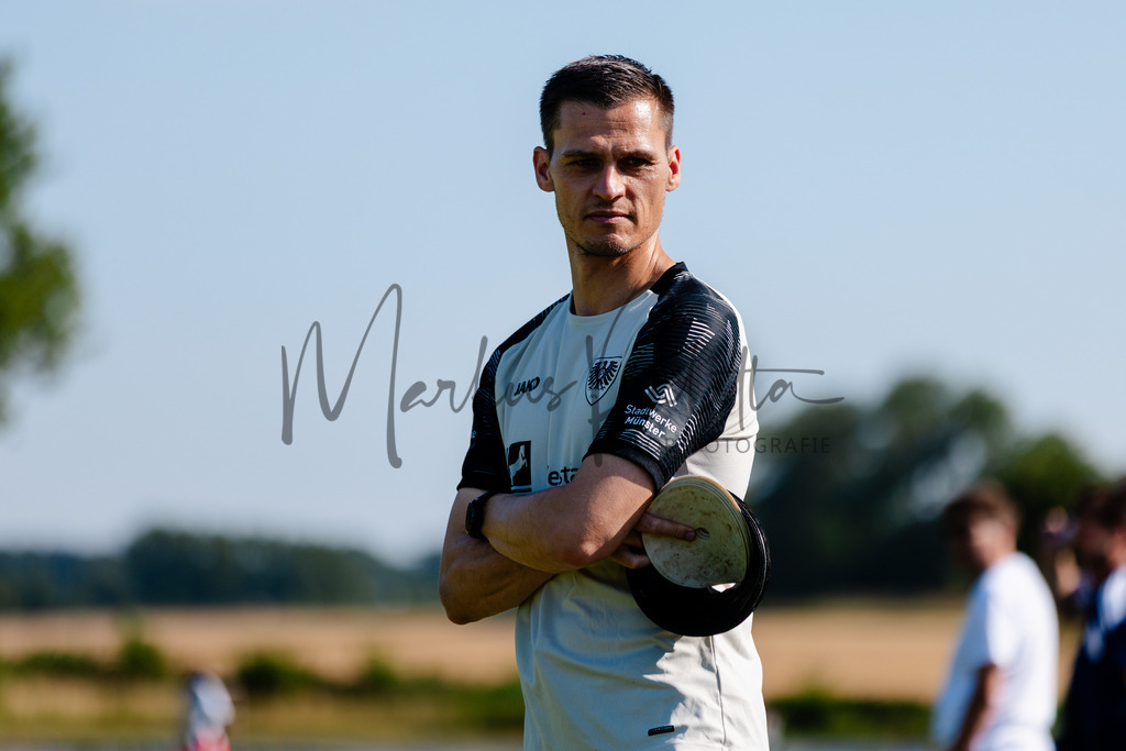 Testspiel, Saison 2026/27: SC Preußen Münster - Kickers Emden | Billerbeck, 10.07.2026: Testspiel, SC Preußen Münster gegen Kickers Emden auf der Anlage des DJK Billerbeck in Billerbeck. Foto: sportfotografie.ms | Markus Paletta - Realisiert mit Pictrs.com