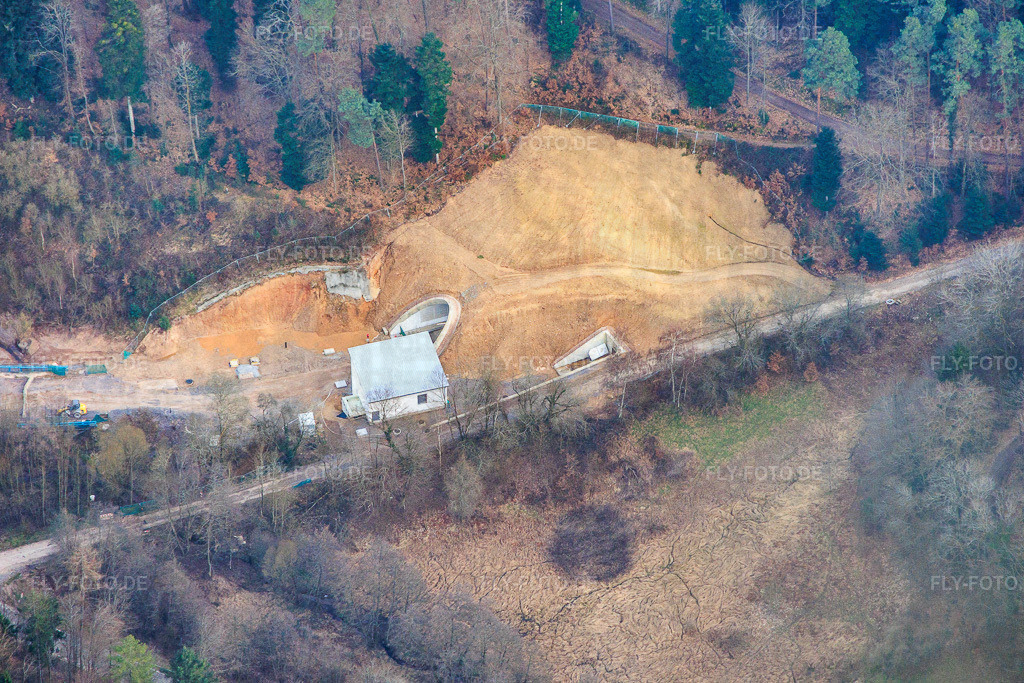 Tunnelportal West | Luftbild: Tunnelportal West in Bad Bergzabern im Bundesland Rheinland-Pfalz in Deutschland. Foto: IMG_153362.jpg vom 06.03.2026 durch Werner Riehm/FLY-FOTO.de - Realisiert mit Pictrs.com