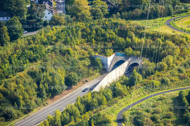 Dortmund231000204 | Luftbild, Tunneleinfahrt auf der Bundesstraße B236, Berghofen, Dortmund, Ruhrgebiet, Nordrhein-Westfalen, Deutschland