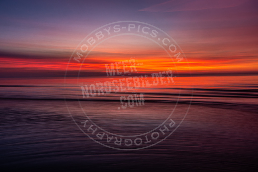 Weiche Nordsee im Sonnenuntergang | Weichgezeichnete Nordsee Sonnenuntergang