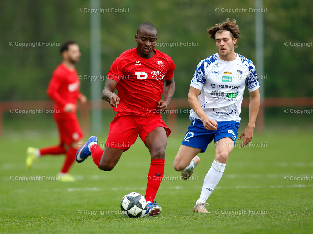 A_LUI_180426_05 | SPORT FUSSBALL REGIONALLIGA MITTE ASKOE OEDT-SK TREIBACH 18.04.2026 IM BILD: ADAMSON SHARAFA  (OEDT) UND NOEL STOCKLASSER(TREIBACH) FOTO:FOTOLUI