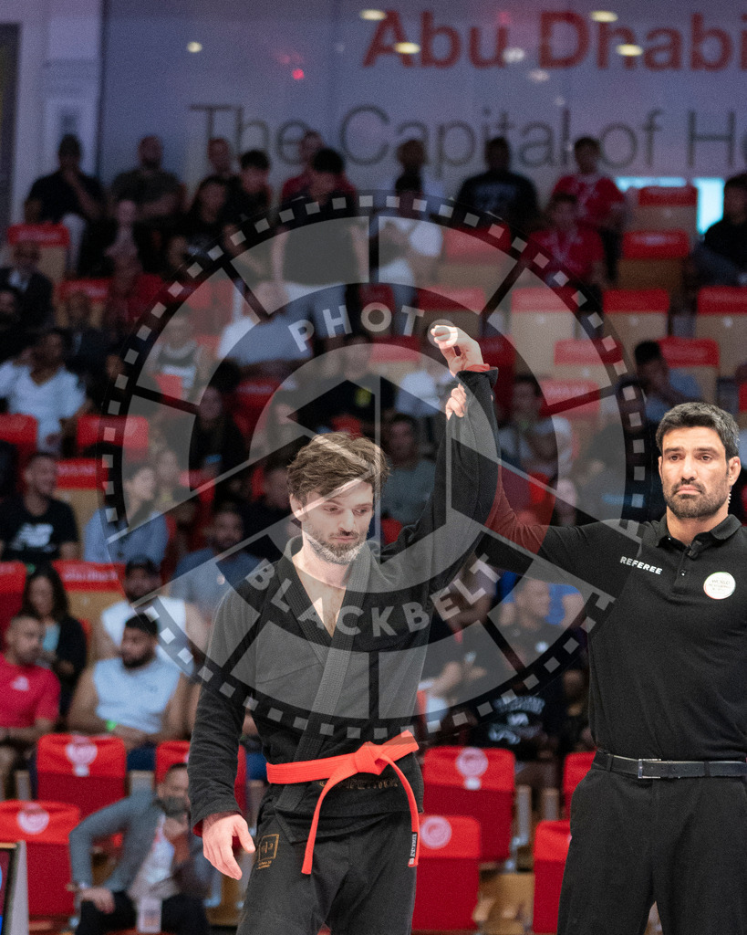 20231107PBB5040 | Fighters compete during the AJP World Master Championship in the Mubadala Arena in Abu Dhabi, Arab United Emirates, on November 7, 2023.