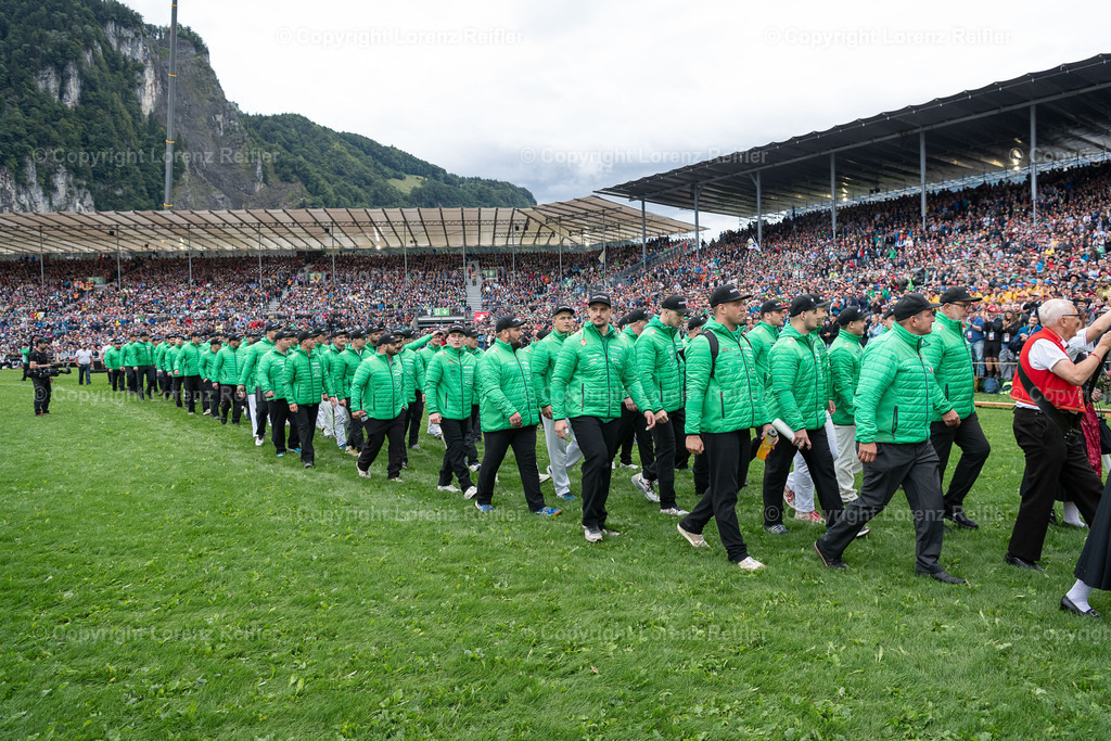 Schwingen -  ESAF 2025 Samstag Einmarsch | Mollis, 30.8.25, Schwingen - ESAF Samstag.