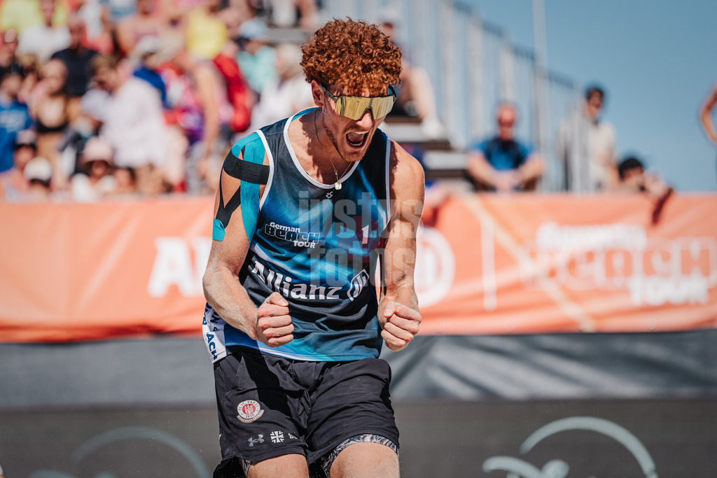Beachvolleyball | Männer | Allianz German Beach Tour 2024 | Tourstop Kühlungsborn | 11.08.2024 | Max Just jubelt