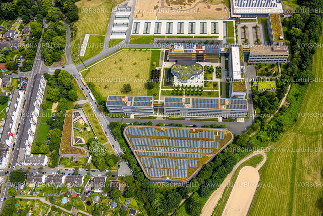 Muelheim240702948 | Luftbild, Aldi Süd Firmengelände, Burgstraße, Solardach, Styrum - Süd, Mülheim an der Ruhr, Ruhrgebiet, Nordrhein-Westfalen, Deutschland