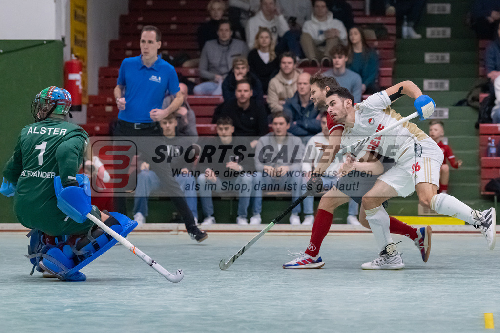 HK_20230128_103579 | 1. Bundesliga 1/4 Finale ( Herren ) Rot-Weiss Köln - Club an der Alster am 28.1.2023 Rot-Weiss Köln  , Köln , Elian Mazkour ( Rot-Weiss Köln #26 )