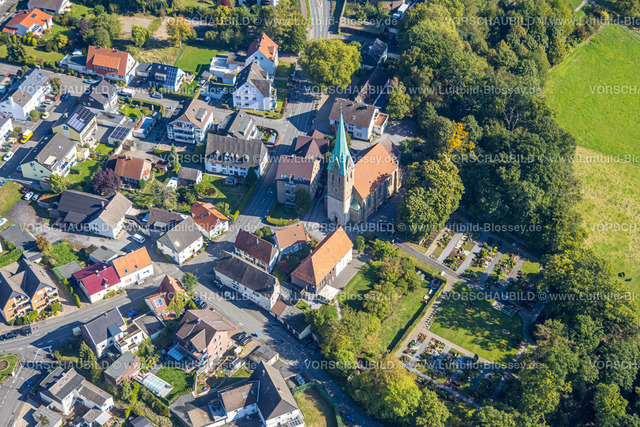 Holzwickede220900802Opherdicke | Luftbild, St. Stephanus Kirche, Opherdicke, Holzwickede, Ruhrgebiet, Nordrhein-Westfalen, Deutschland