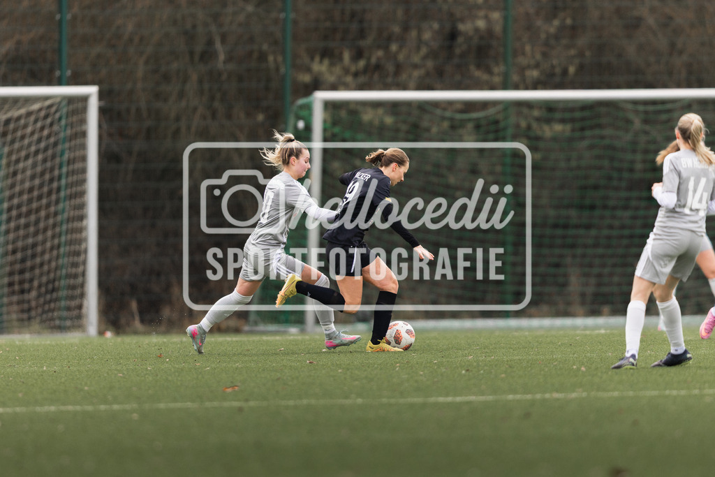 Fußball I Frauen I Saison 2025-2026 I Testspiel I DjK Wacker Mecklenbeck - BW Hollage I 08.02.2026-042 | Anna Krause (10, BW Hollage) Lara Krieger (19, Wacker Mecklenbeck) - Realisiert mit Pictrs.com