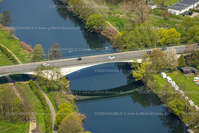 Witten230402876 | Luftbild, Ruhrbrücke Herbede, Fluss Ruhr, Heven, Witten, Ruhrgebiet, Nordrhein-Westfalen, Deutschland