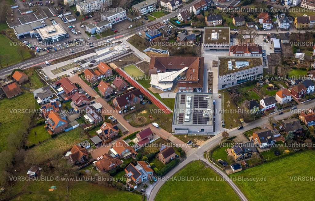 Hamm241201198 | Luftbild, Baustelle Arnold-Freymuth-Gesamtschule, An der Falkschule, Stadtbezirk Herringen, Hamm, Ruhrgebiet, Nordrhein-Westfalen, Deutschland