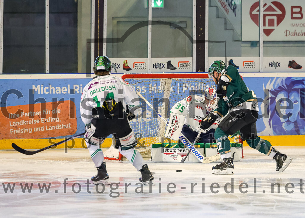 2025-09-21_024_TSV_Erding_gegen_Hoechstadter_Alligators | Erding, Deutschland, 21.09.2025:Eishockey, Oberliga Süd 2025 / 2026, 2. Spieltag, TSV Erding gegen Höchstadter Alligators, Endergebnis: 3:4Foto: Christian Riedel / fotografie-riedel.net