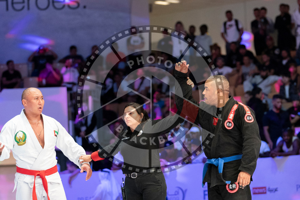 20231106PBB2269 | Fighters compete during the AJP World Master Championship in the Mubadala Arena in Abu Dhabi, Arab United Emirates, on November 6, 2023.