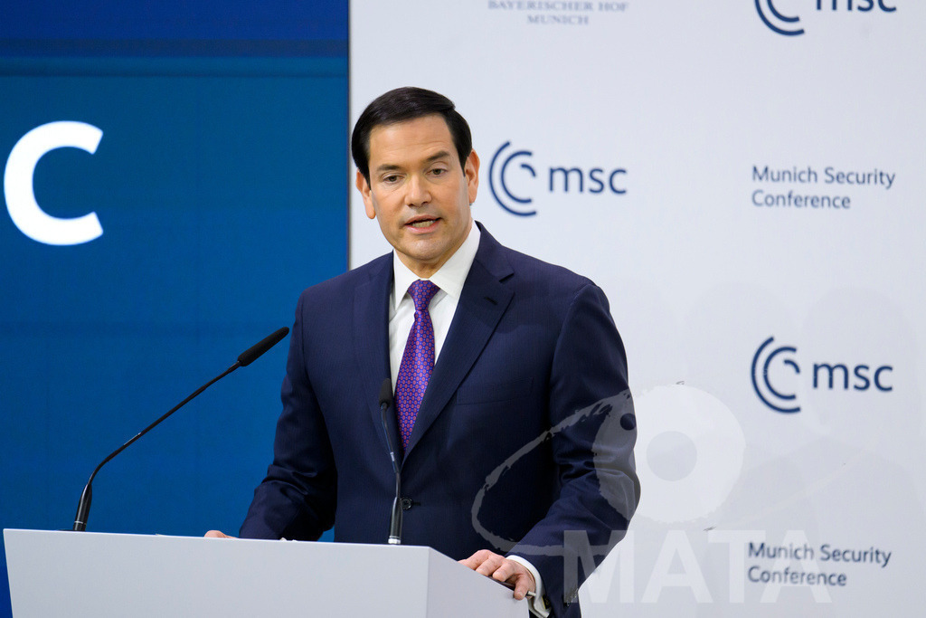 _DWA7523 | Politiker Marco Rubio (REP), Außenminister der Vereinigten Staaten von Amerika, spricht auf der Münchner Sicherheitskonferenz 2026. München, 14.02.2026 Bayern Deutschland - Realisiert mit Pictrs.com