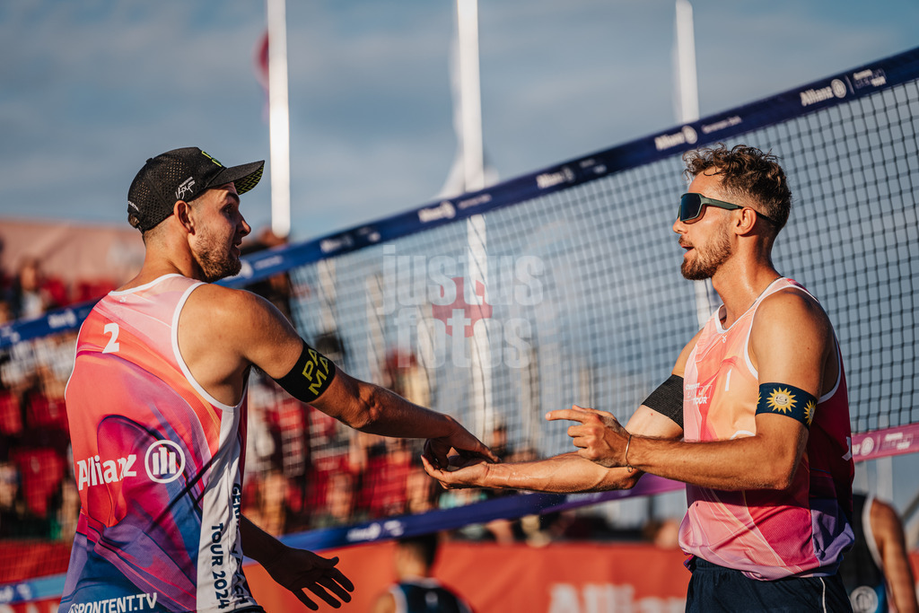 Beachvolleyball | Männer  | Allianz German Beach Tour 2024 | Tourstop Kühlungsborn | 10.08.2024 | v.l. Benedikt und Jonas Sagstetter
