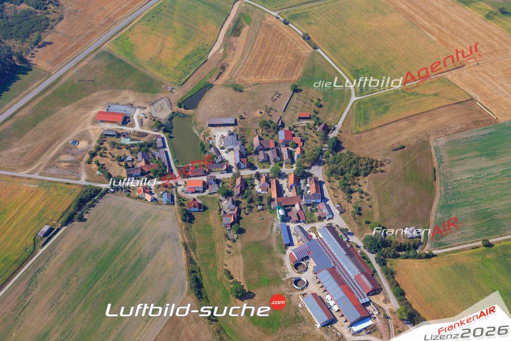 Luftbild von Hohenau Oberdachstetten - Luftaufnahme wurde 2016 von https://frankenair.de mittels Flugzeug (keine Drohne) erstellt - die Geschenkidee