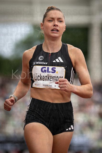 Golden Oval; Dresden, 31.05.2026 | DRESDEN , GERMANY - MAY 31:  Gina Lueckenkemper (GER / Germany) competes in the 100m final during the Golden Oval Continental Tour Silver meeting on May 31, 2026 at Heinz-Steyer-Stadion in Dresden, Saxony, Germany.