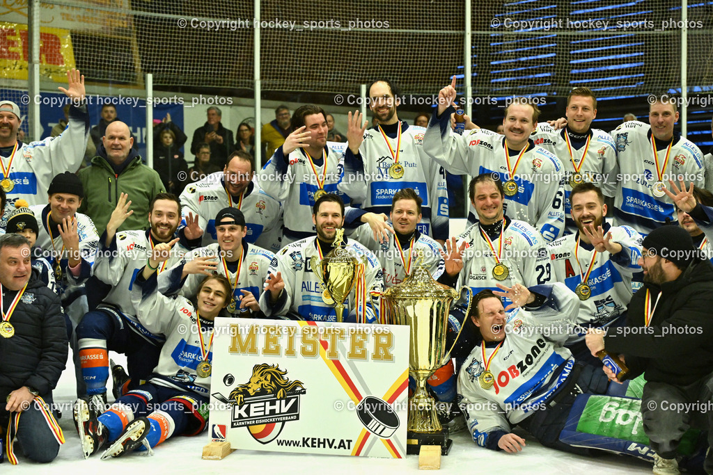 ESC Sparkasse Steindorf Meister 2025/26 | Meisterfoto ESC Steindorf 2025/26, ESC Sparkasse Steindorf Meister 2025/26, ESC Sparkasse Steindorf Meister 2025/26 am 08.03.2026 in Althofen (Stadthalle Althofen), Austria, (Photo by Bernd Stefan)