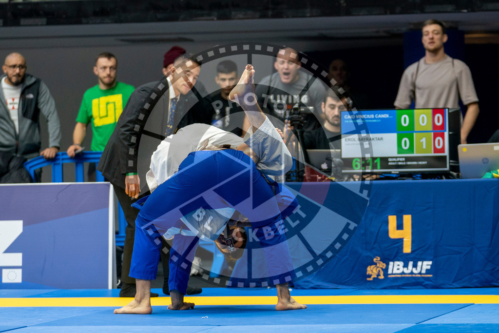 20240124PBB01635 | Fighters compete during the second day of the IBJJF European Championship in Paris, France, on January 24, 2024.