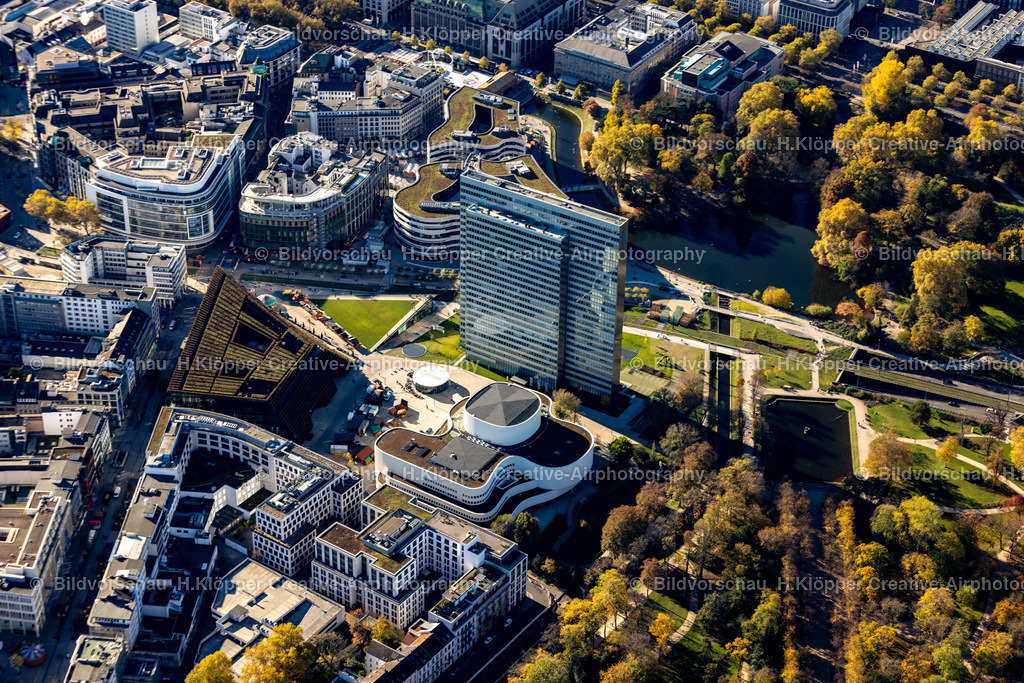 luftbild-duesseldorf-dreischeibenhaus-kö-bogen2-schauspielhaus-8941 | Luftbildfotografie Hermann Klöpper - Realisiert mit Pictrs.com