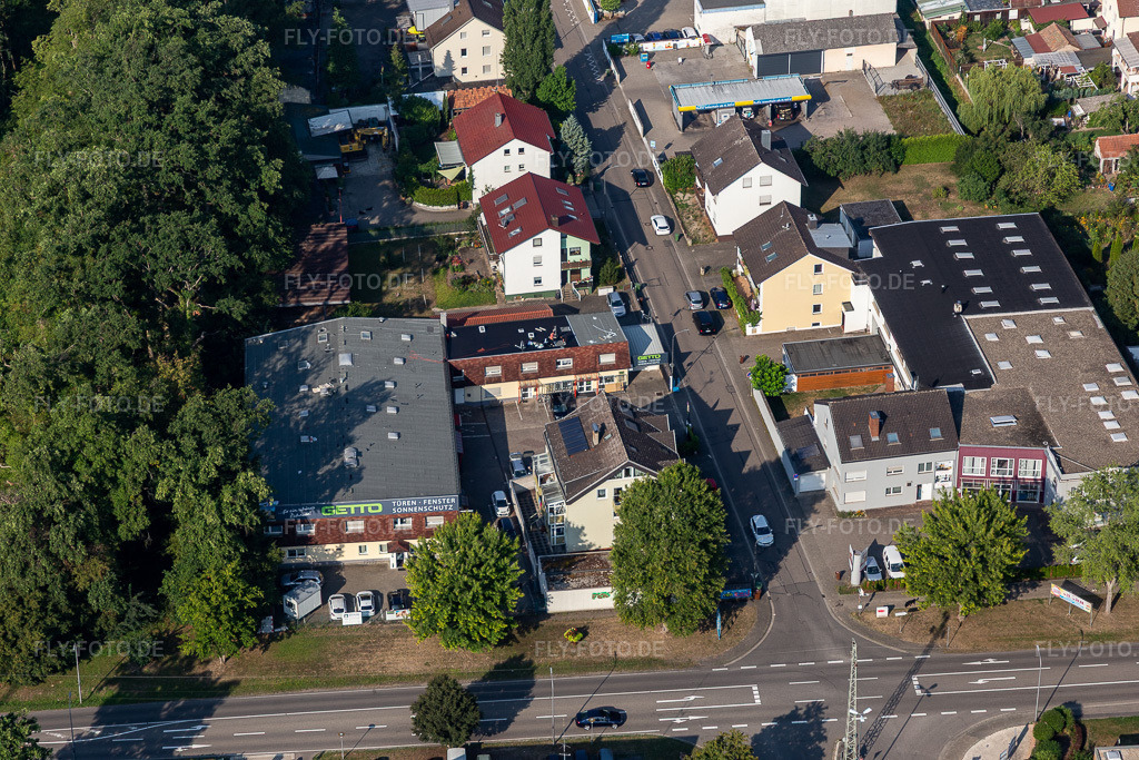 Luftbild: Getto Türen/Fenster Sonnenschutz in Kandel im Bundesland Rheinland-Pfalz in Deutschland. Foto: IMG_122234.jpg vom 11.08.2020 durch Werner Riehm/FLY-FOTO.de